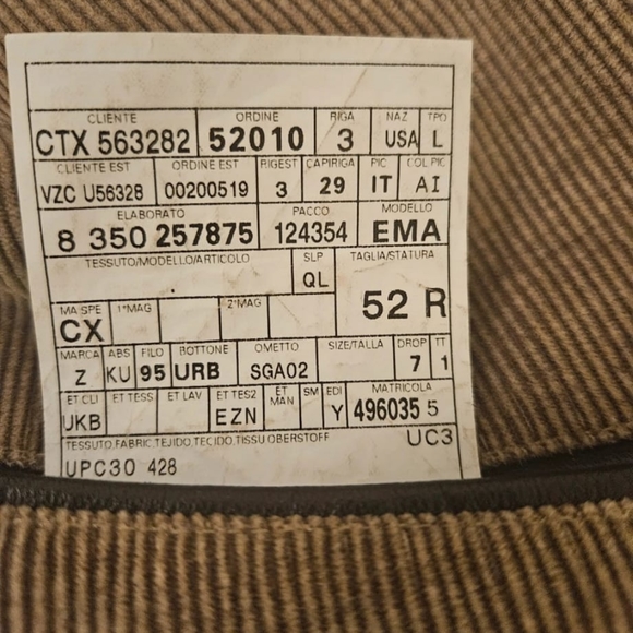 Ermenegildo Zegna  corduroy blazer size L, 52 it in cotton and cashemire - Picture 4 of 10